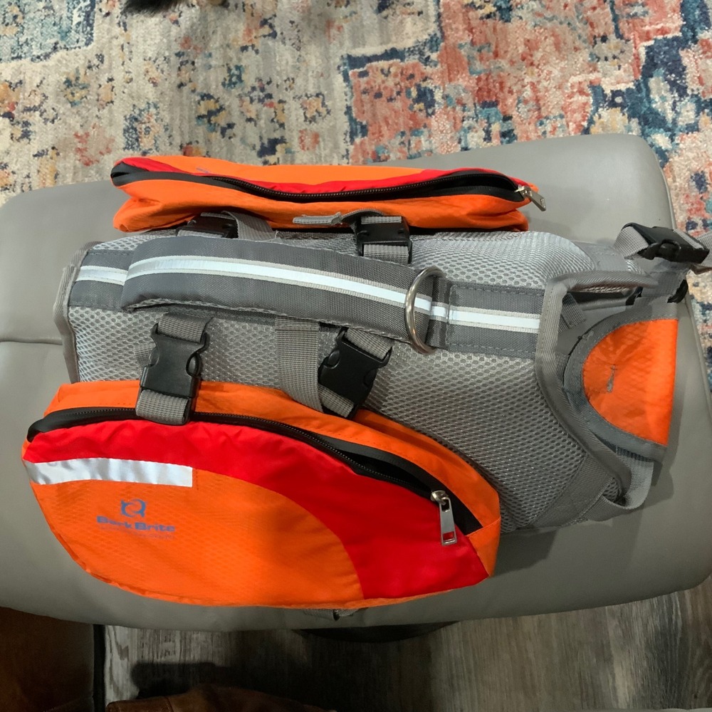 Bark Brite Multi Purpose Dog Backpack /Life Jacket size Large
